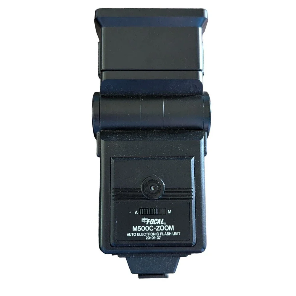 Vintage FOCAL M500C-ZOOM Auto Shoe Mount Camera Electronic Flash Unit 20-01-37